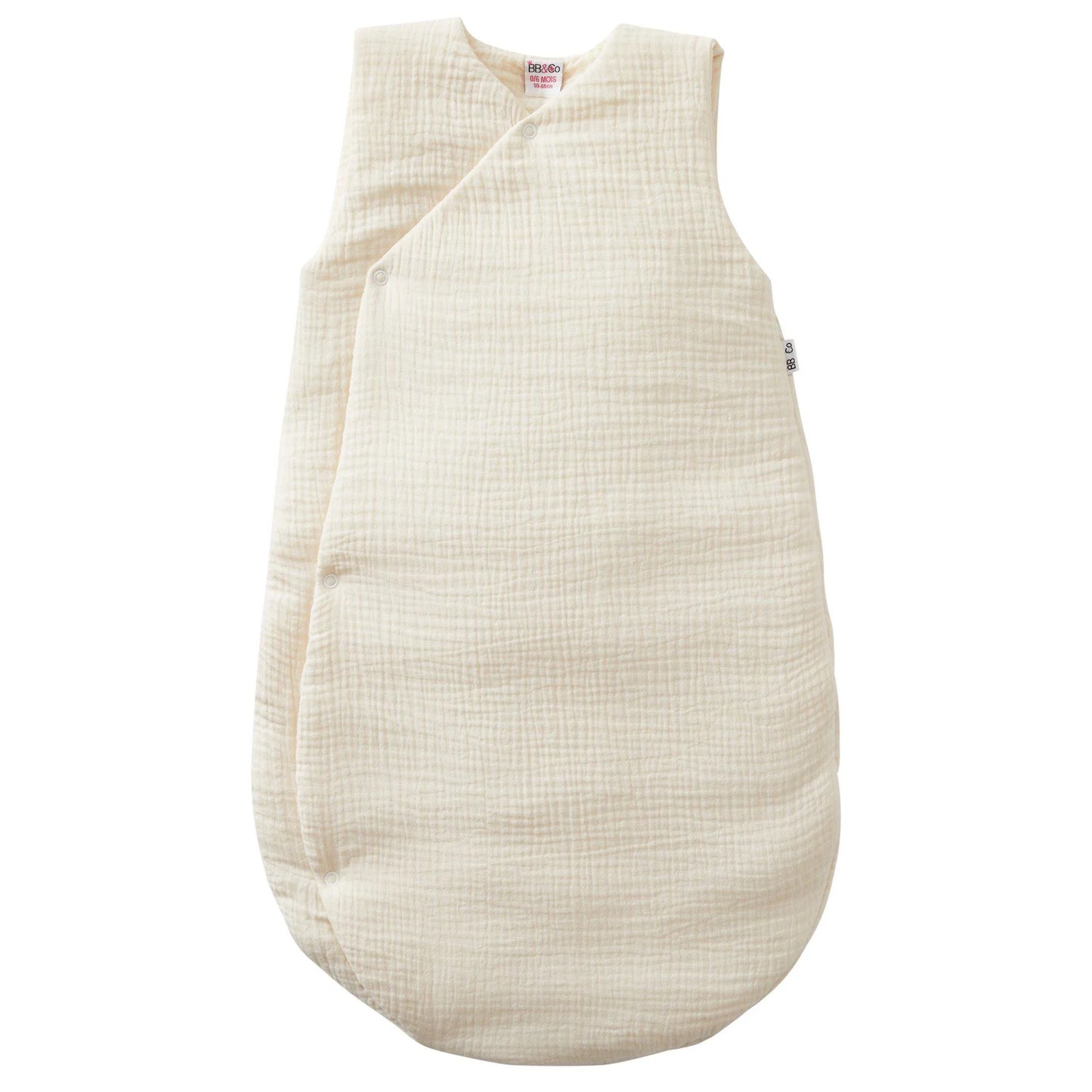 Gigoteuse forme kimono double gaze PERSONNALISÉE - Mousse de lait