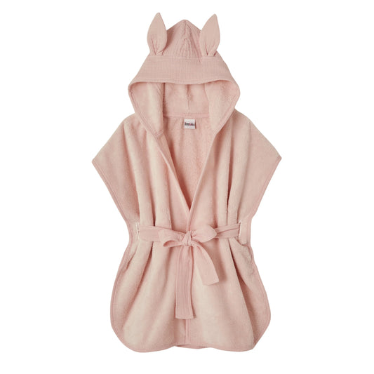 Peignoir personnalisé bambou et gaze de coton - Blush