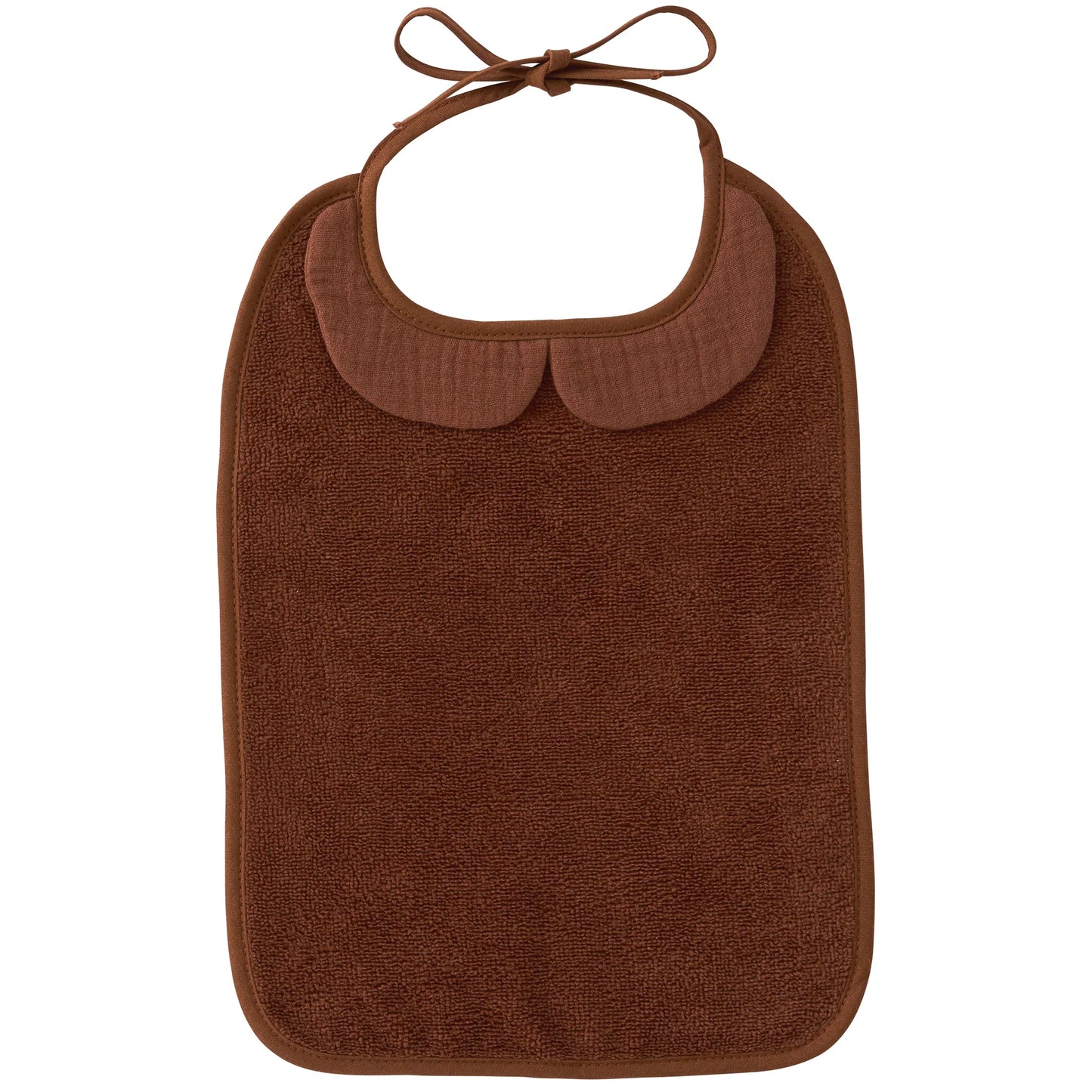 Grand bavoir bambou et gaze de coton PERSONNALISÉ - Toffee