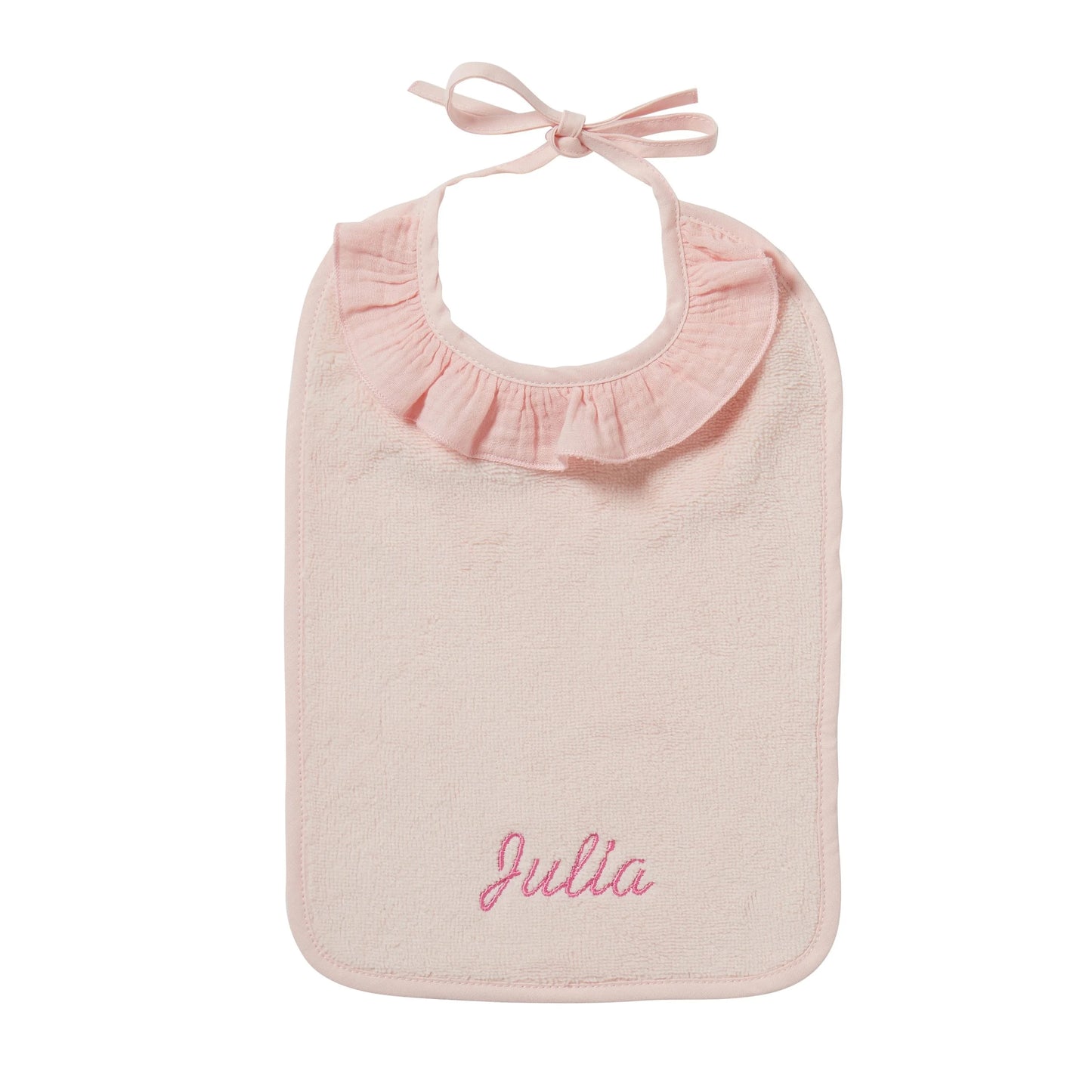 Grand bavoir bambou et gaze de coton PERSONNALISÉ - Toffee