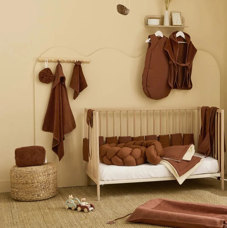 Cape de bain PERSONNALISÉE & gant en bambou & gaze - Toffee